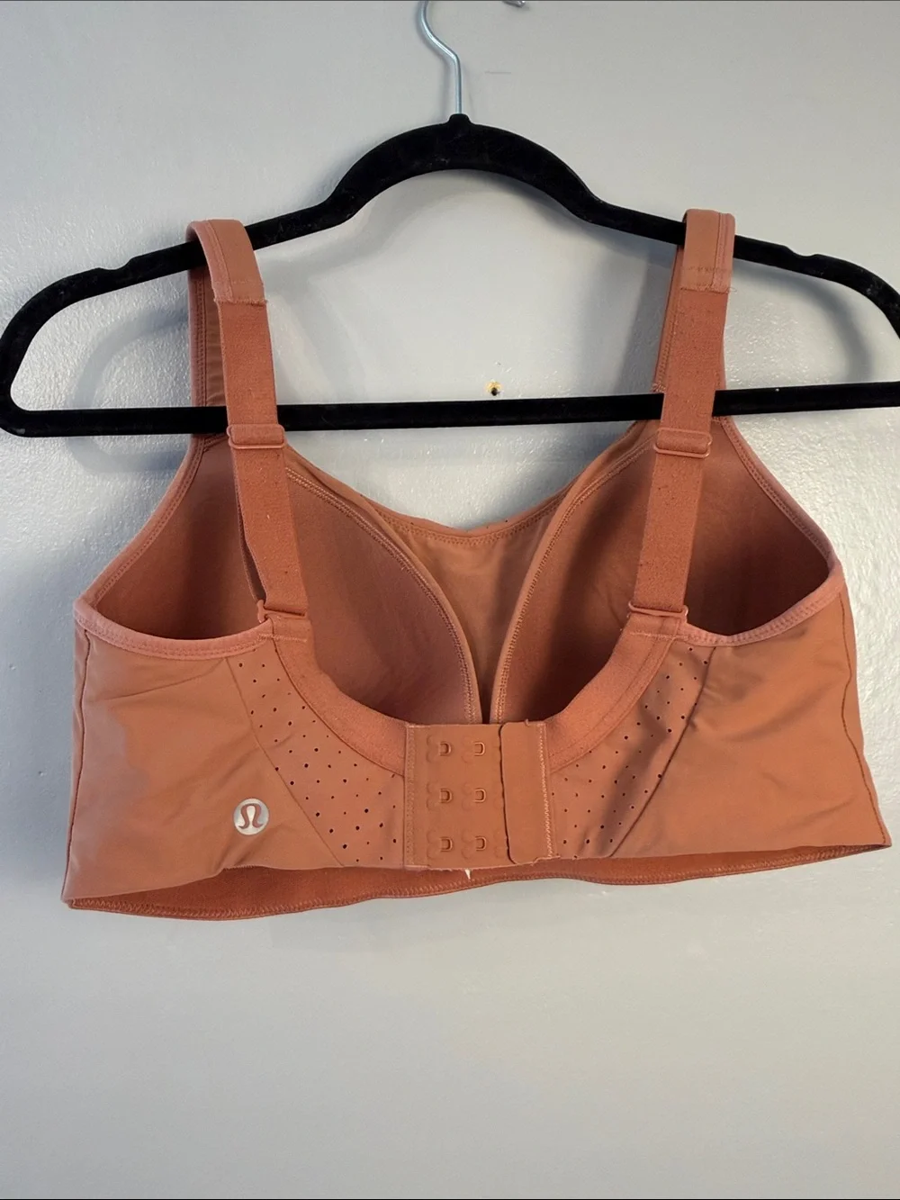 lululemon athletica rust orange Wireless Support Bra size 34E high impact